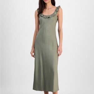 Elegant Olive Green Midi Dress brand And Now This.